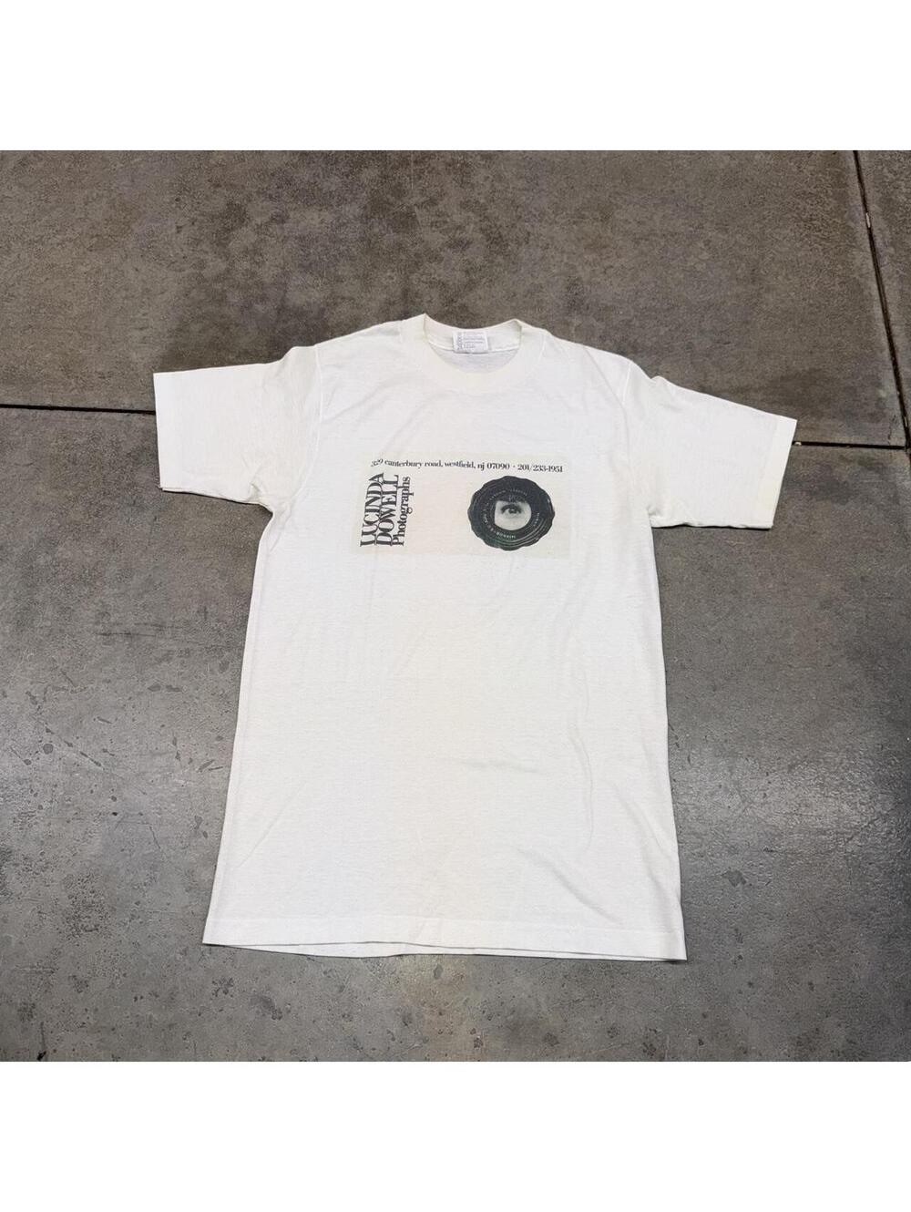 vintage lucinda dowell photographs made in usa white art shirt size medium